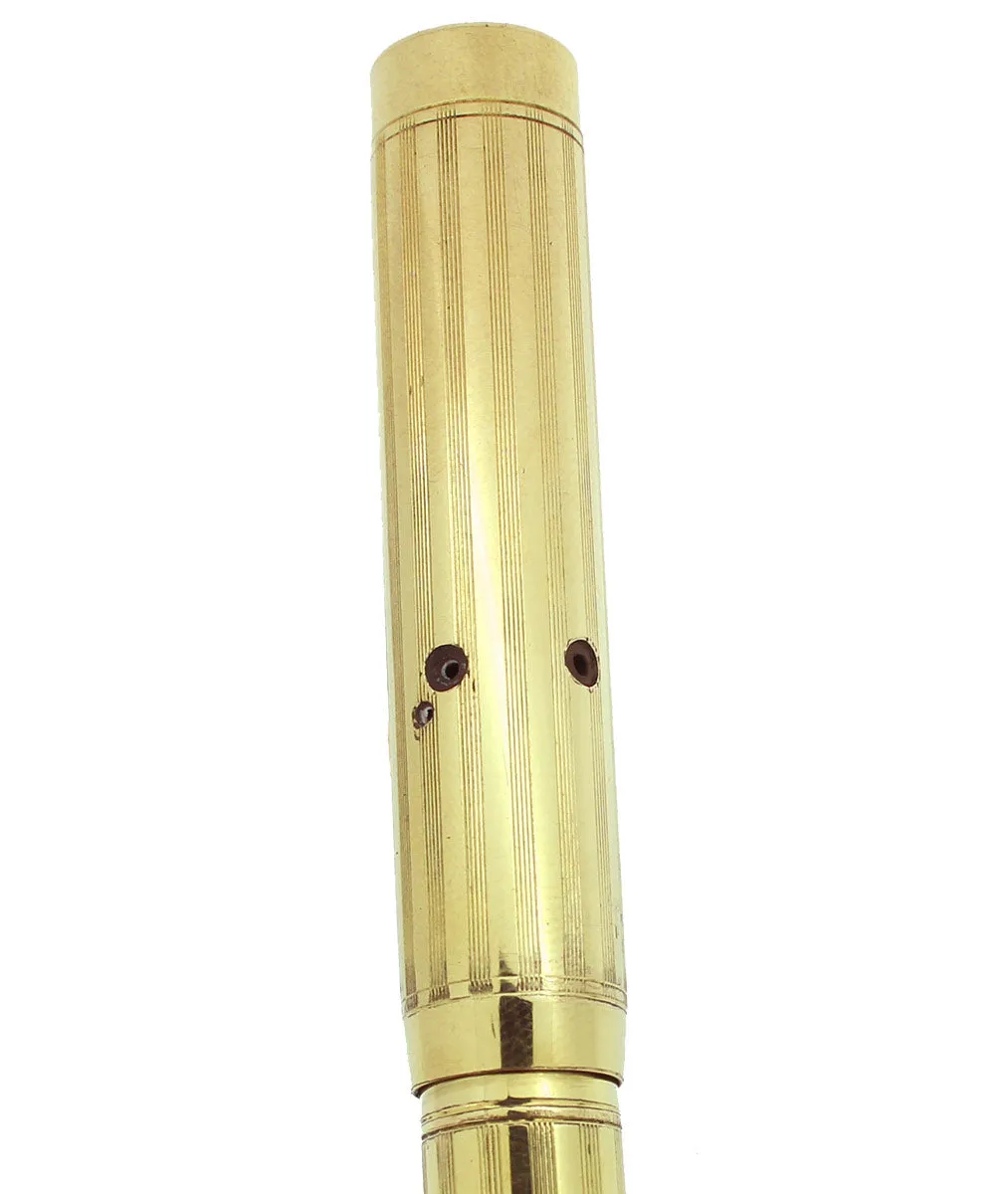 1920S SHEAFFER #2 GOLD FILLED FLAT TOP 14K F-BBB  FLEX NIB FOUNTAIN PEN RESTORED