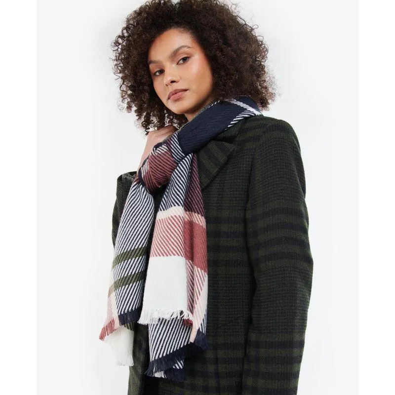 Barbour Blair Ladies Tartan Scarf - Midnight Berry