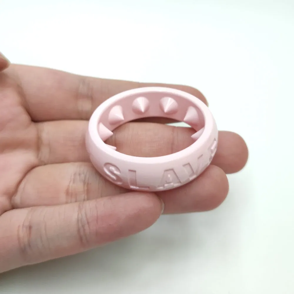 Pink Spiked BDSM Cock Ring - Adjustable Penis Ring for Enhanced Pleasure