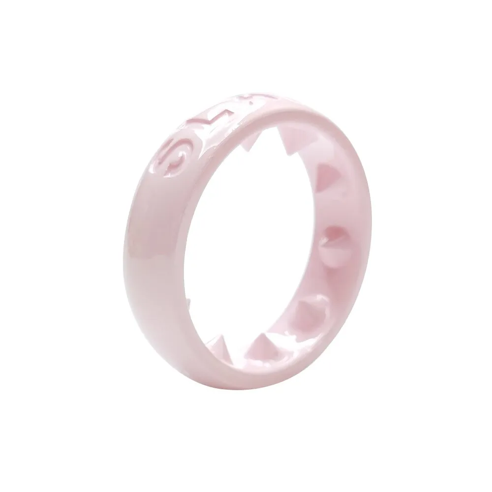 Pink Spiked BDSM Cock Ring - Adjustable Penis Ring for Enhanced Pleasure