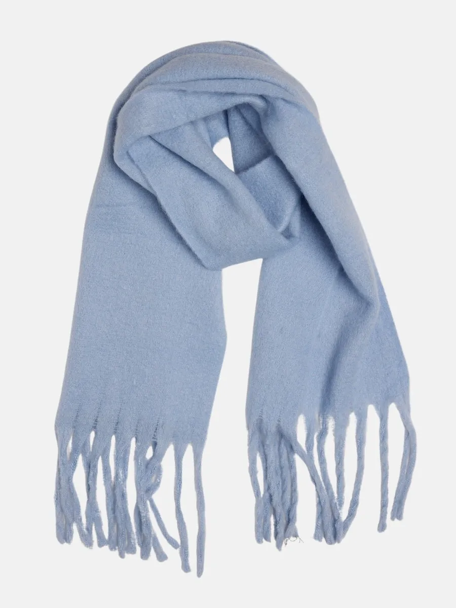 Chic Solid Scarf Ice Blue