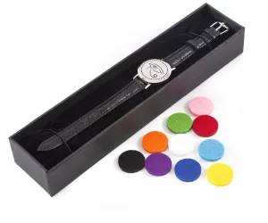 Eye of Horus | Aromatherapy Oil Diffuser Bracelet with Adjustable Leather Strap