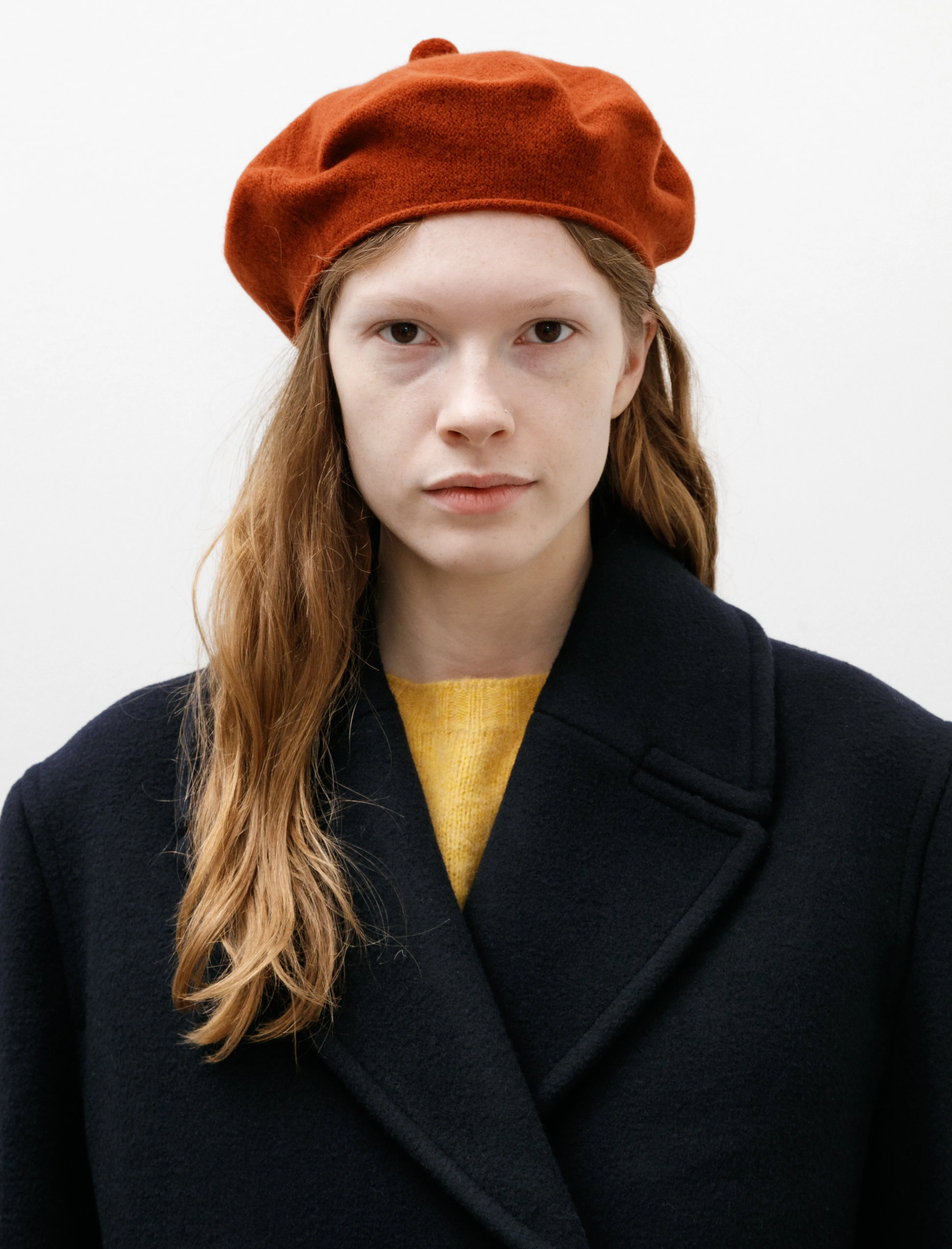 Felted Pompom Beret Harissa