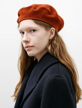 Felted Pompom Beret Harissa