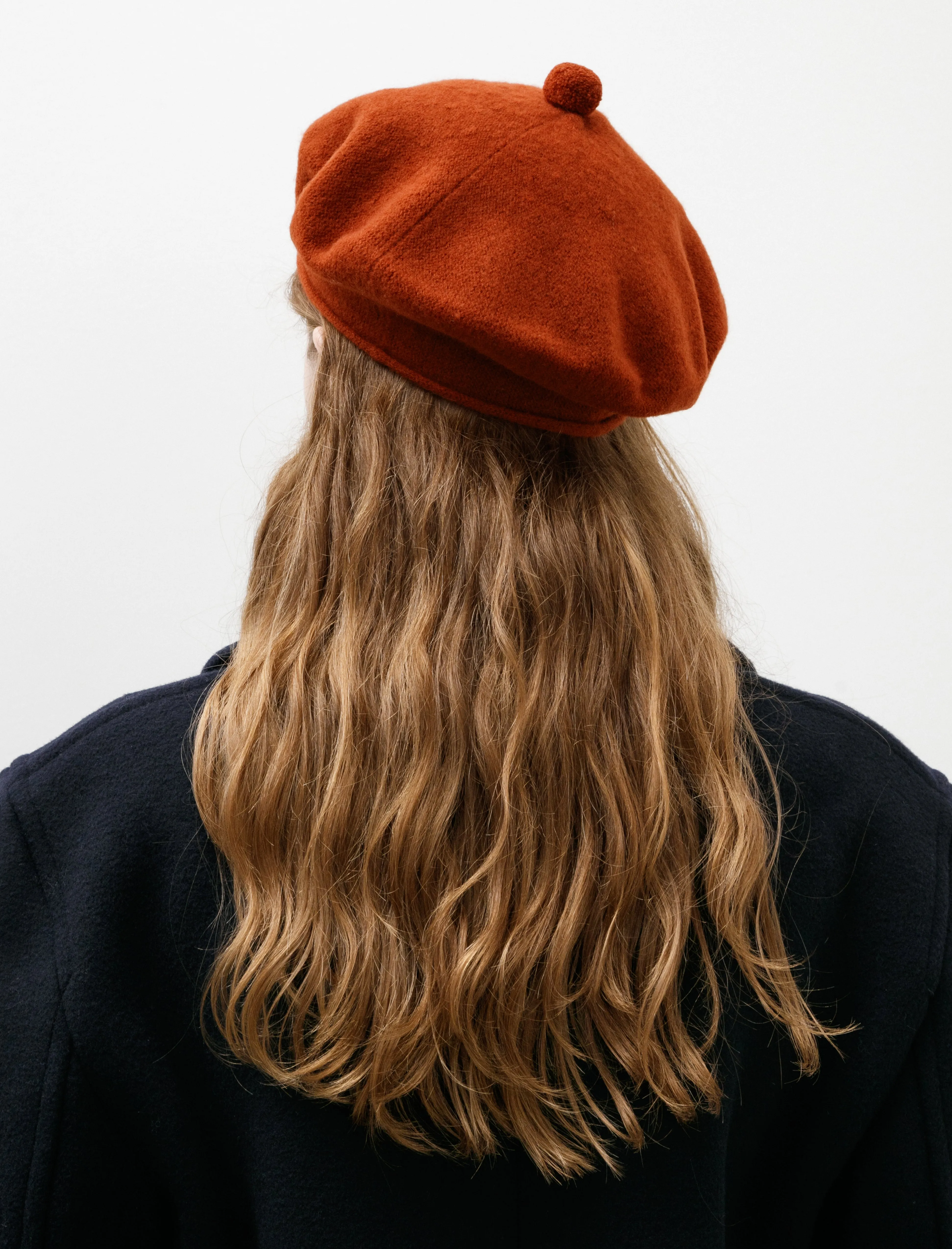 Felted Pompom Beret Harissa