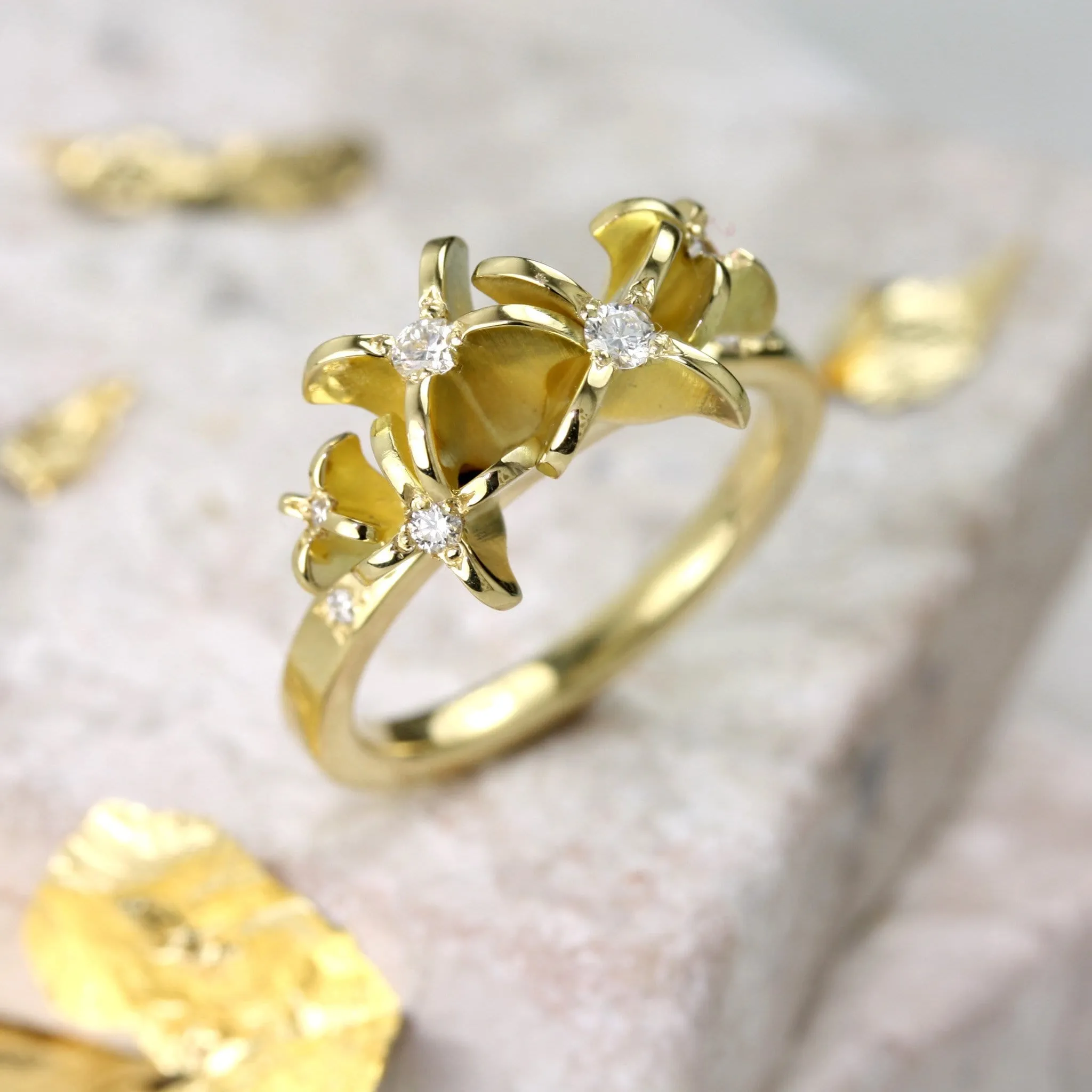 Flower Engagement Ring