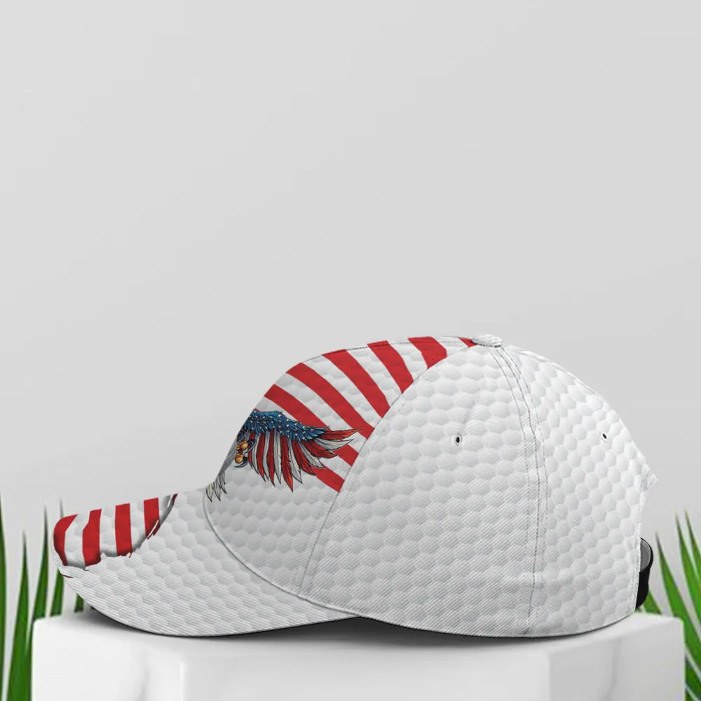 Golf American Flag Eagle Golf Ball Pattern Baseball Cap Coolspod