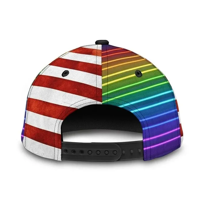Pride Rainbow Color Baseball Cap For Lgbt, Pride Cap, Lgbt Accessories, Transgender Cap Hat