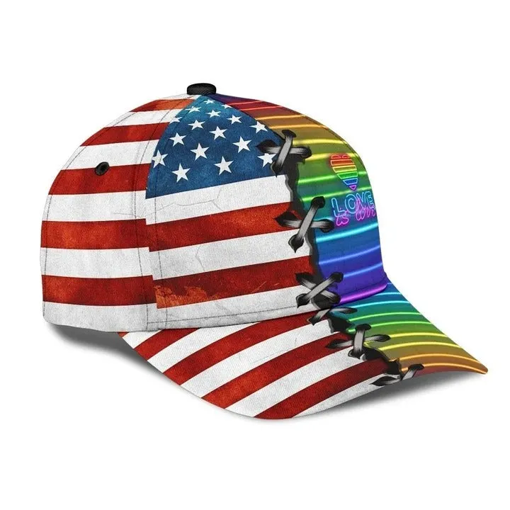 Pride Rainbow Color Baseball Cap For Lgbt, Pride Cap, Lgbt Accessories, Transgender Cap Hat