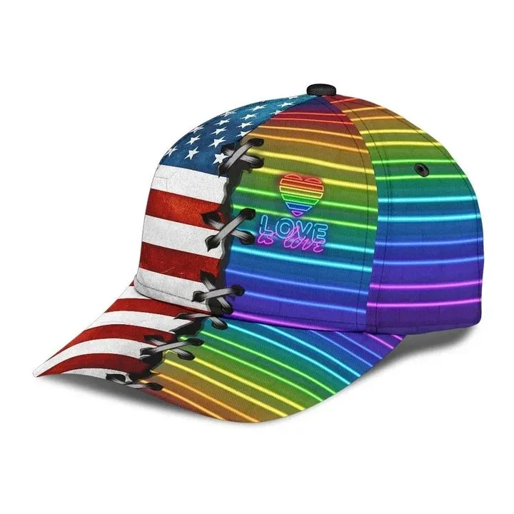 Pride Rainbow Color Baseball Cap For Lgbt, Pride Cap, Lgbt Accessories, Transgender Cap Hat