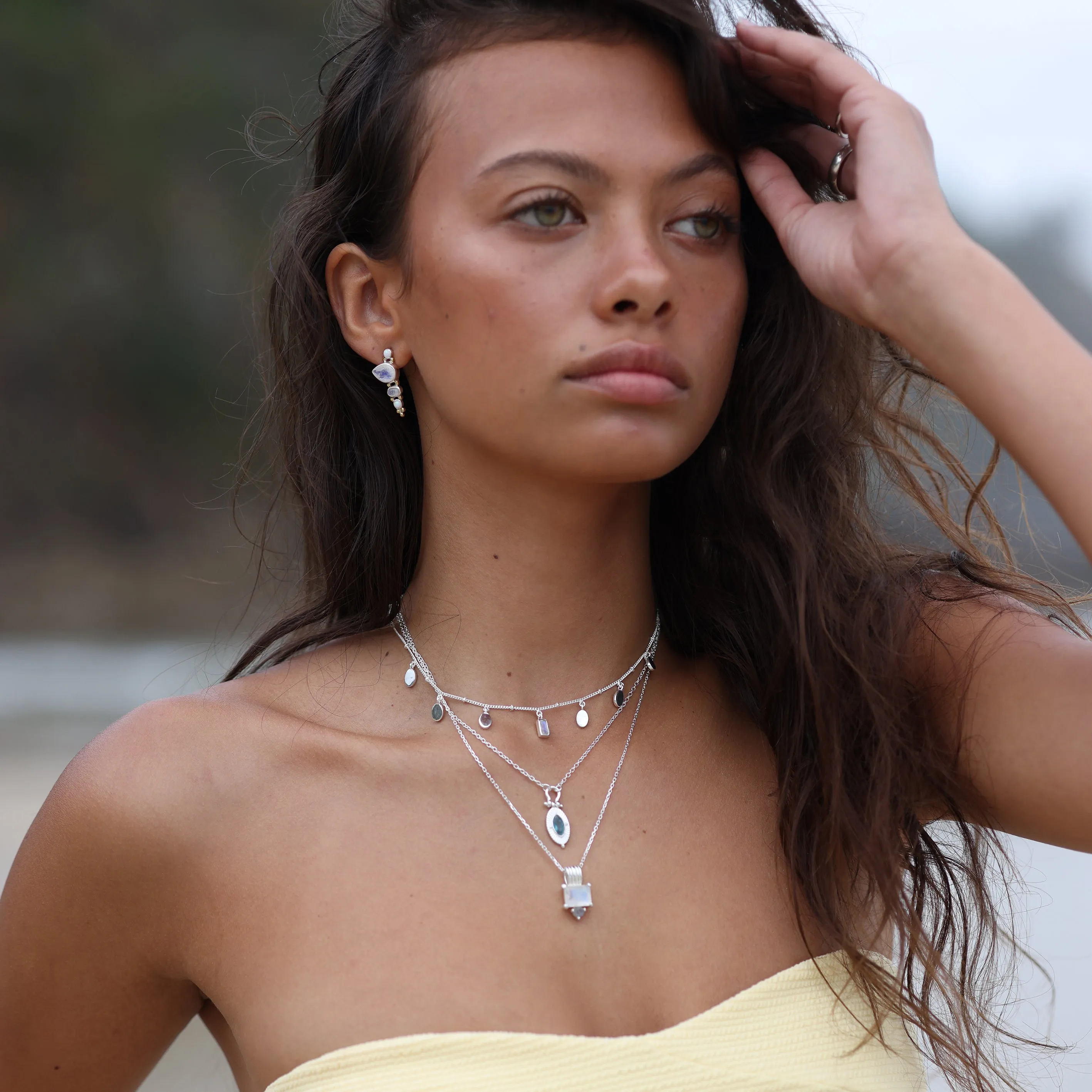 Radiance Apatite Silver Necklace