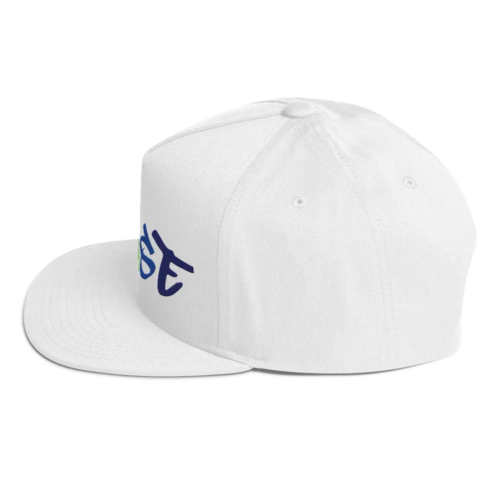 Rainbow House Music Flat Bill Cap