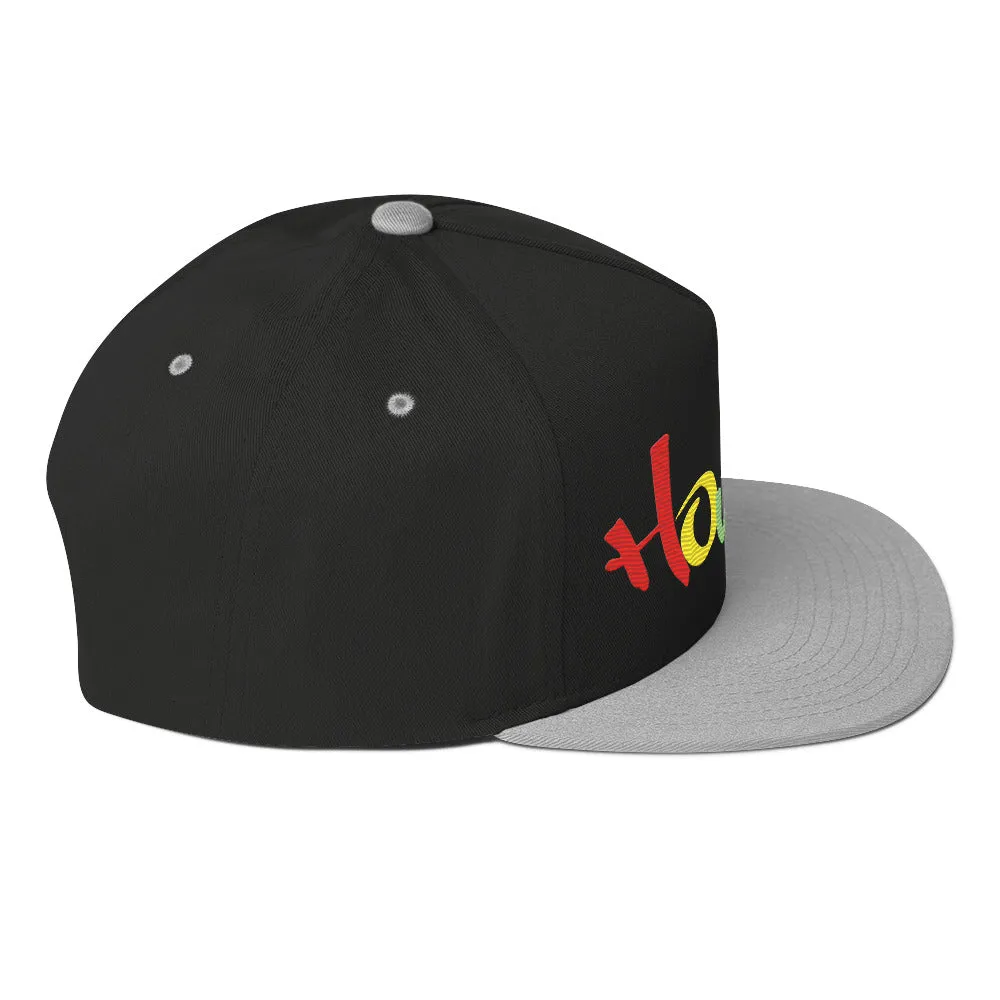 Rainbow House Music Flat Bill Cap