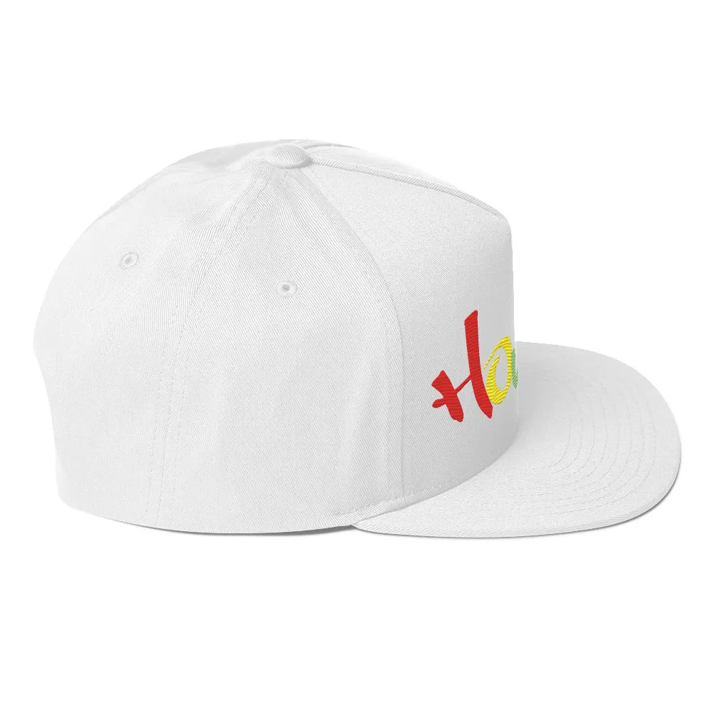 Rainbow House Music Flat Bill Cap