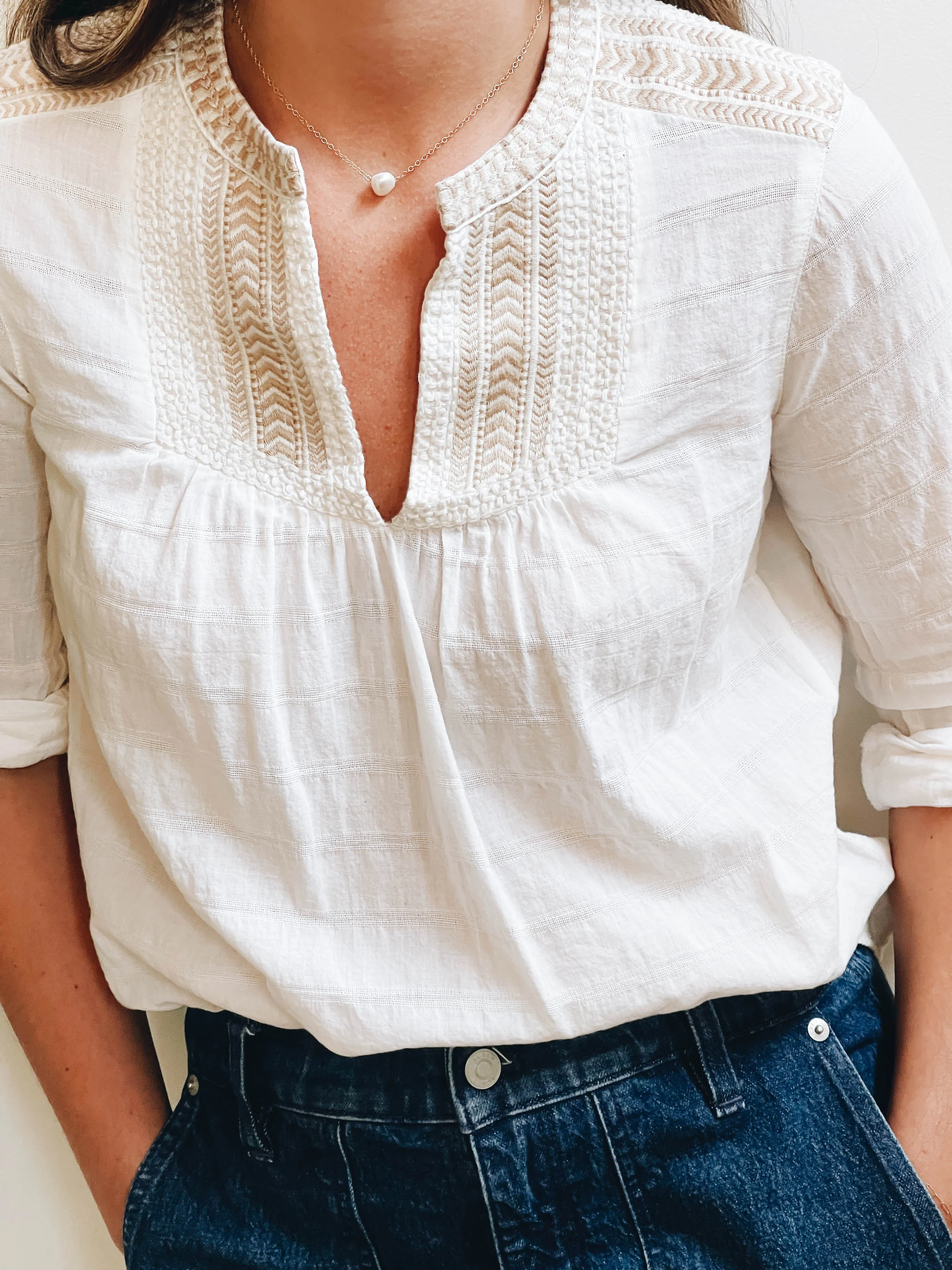 Single floating pearl Necklace