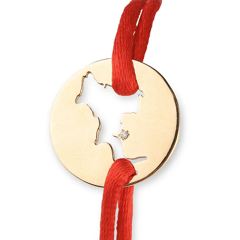 SOLID GOLD MUSKOKA LAKES CHARM WITH CUSTOM DIAMOND PLACEMENT