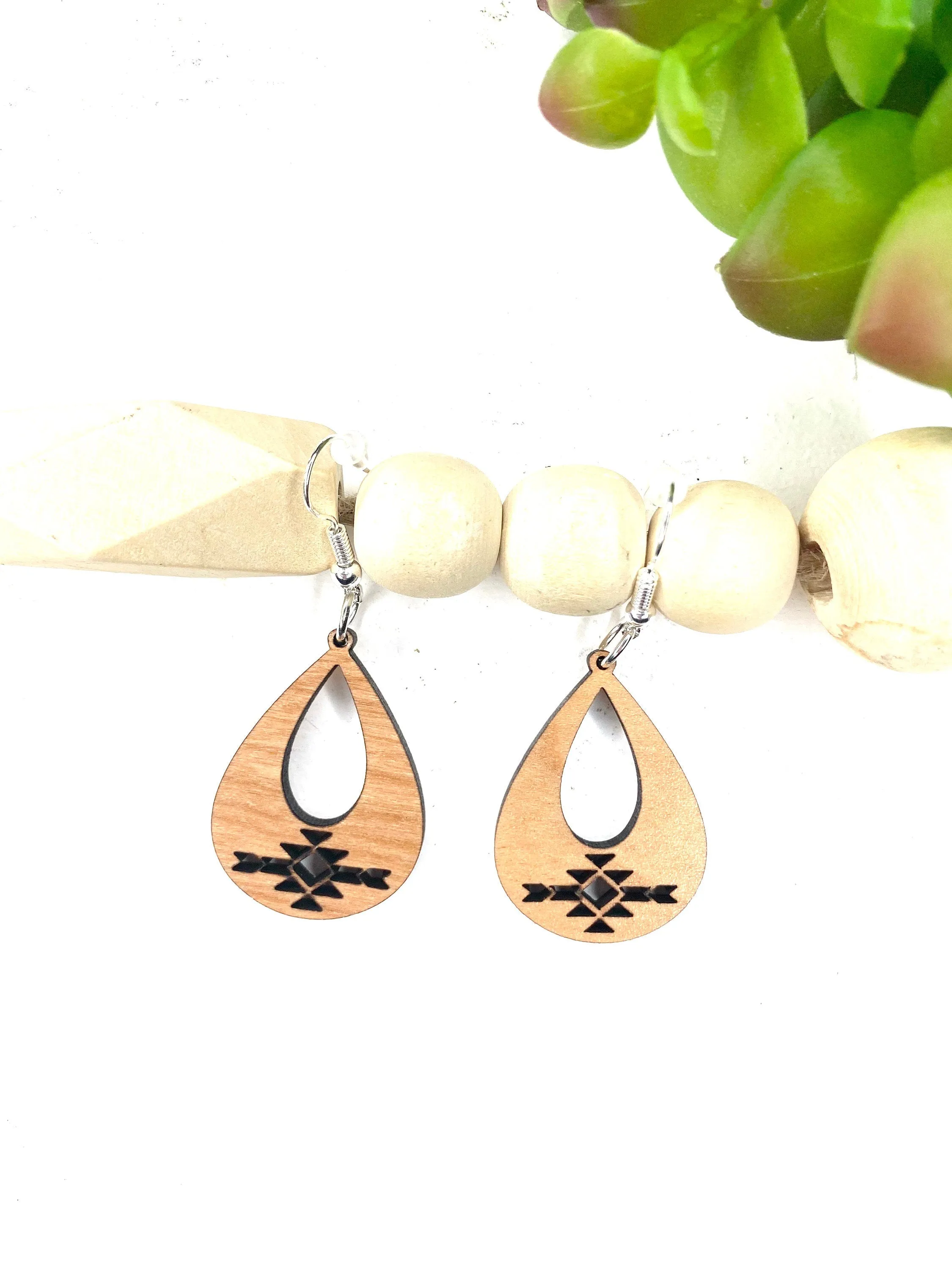 Southwest Dangle Earring, Boho Drop Earring, Southwest Teardrop Earring, Aztec Earring, Teardrop Cutout Earring