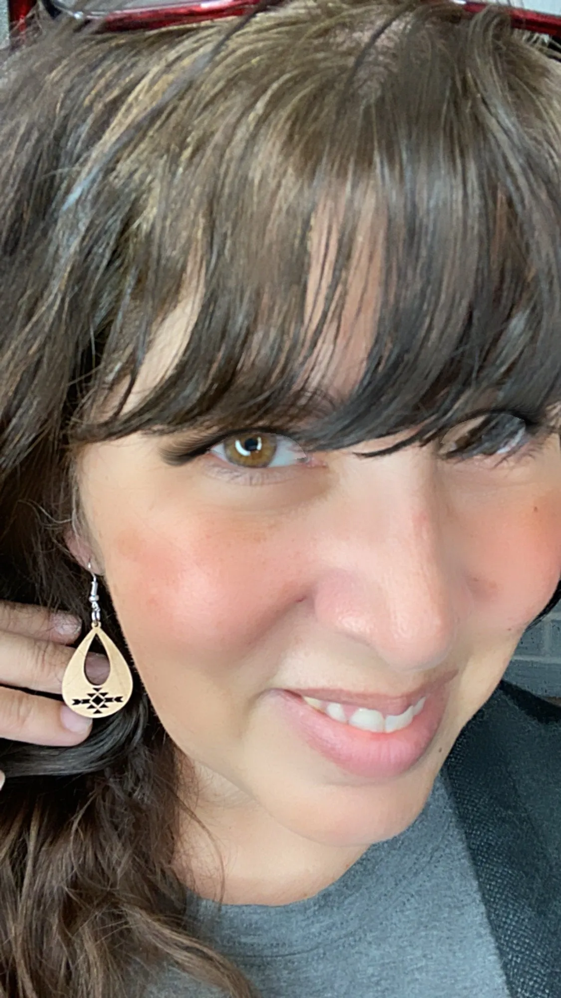 Southwest Dangle Earring, Boho Drop Earring, Southwest Teardrop Earring, Aztec Earring, Teardrop Cutout Earring