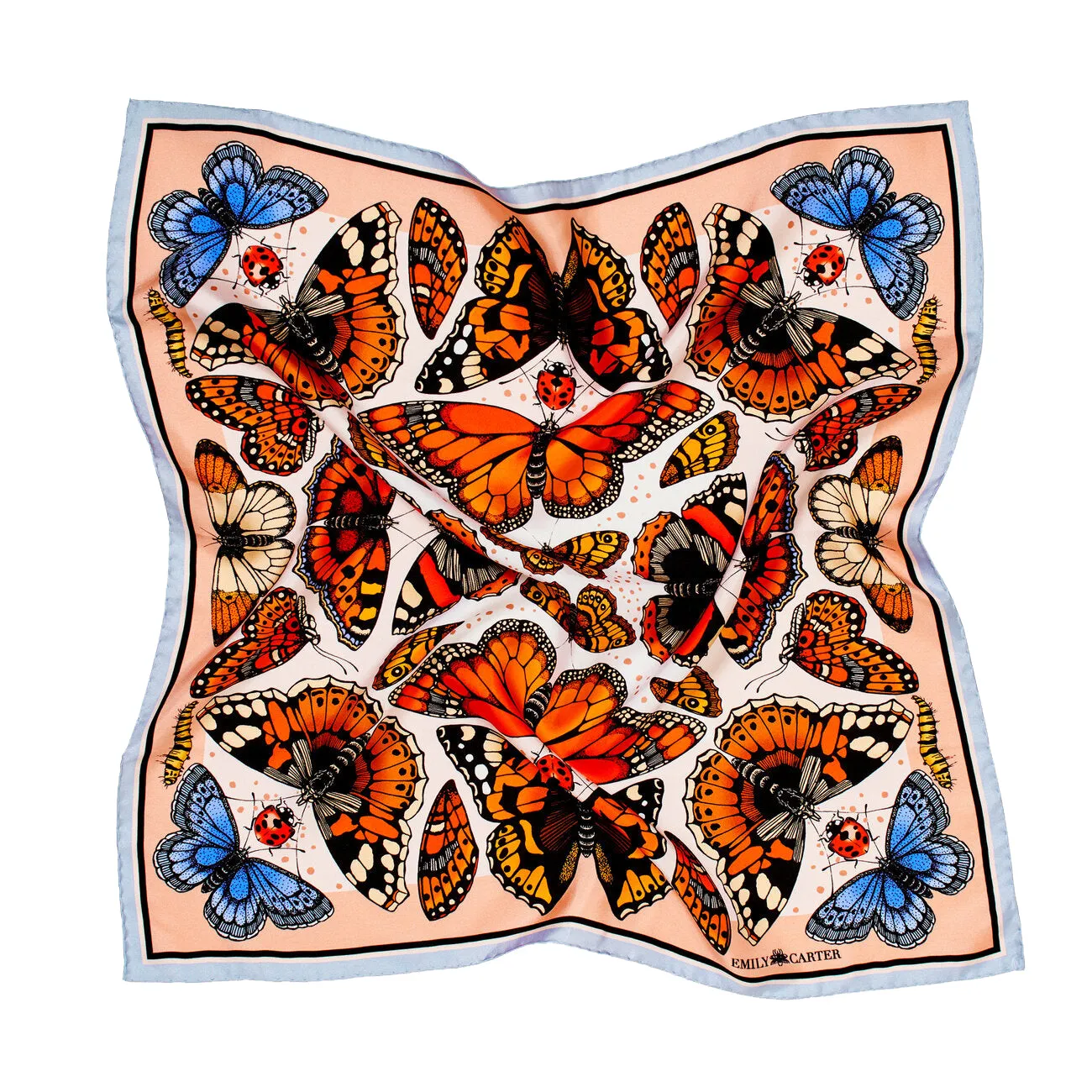 The British Butterfly Scarf - Pink | 65x65cm [Preorder]